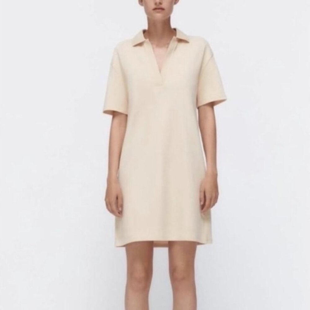 ZARA Polo Collared Shirt Dress